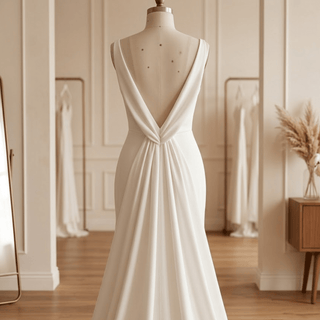 Detachable Train Elegant Bridal Gown - Diva Melody