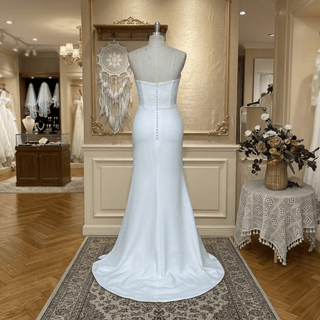 Detachable Train Mermaid Wedding Dress - Diva Melody