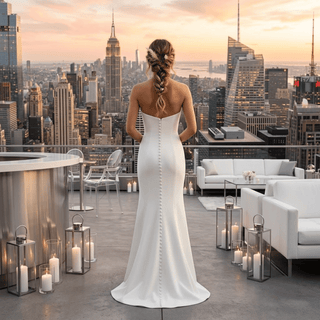 Detachable Train Mermaid Wedding Dress - Diva Melody