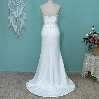 Detachable Train Mermaid Wedding Dress - Diva Melody