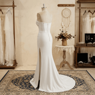 Detachable Train Mermaid Wedding Dress - Diva Melody