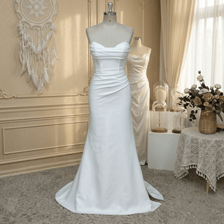 Detachable Train Mermaid Wedding Dress - Diva Melody