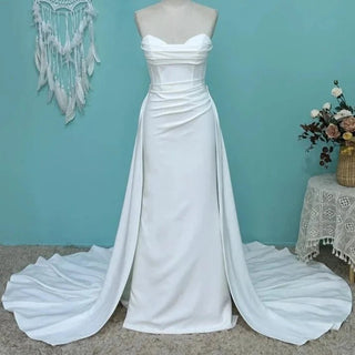 Detachable Train Mermaid Wedding Dress - Diva Melody