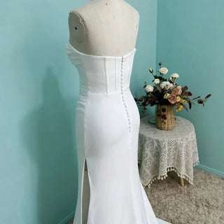 Detachable Train Mermaid Wedding Dress - Diva Melody