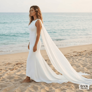 Detachable Wing Mermaid Wedding Dress - Diva Melody