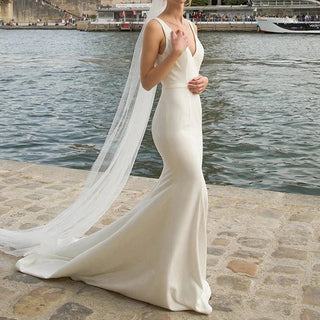 Detachable Wing Mermaid Wedding Dress - Diva Melody