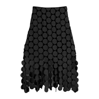 Dot Patchwork Irregular Hem Skirts - Diva Melody