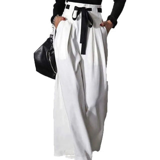 Drawstring Pleated Wide Leg Pants - Diva Melody