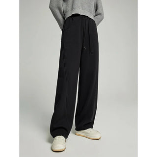 Drawstring Waist Straight Loose Wide - leg Trousers Sweatpants - Diva Melody