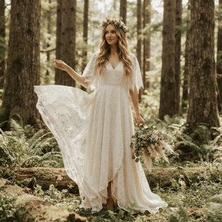 Dreamy Bohemian Wedding Dress - Diva Melody