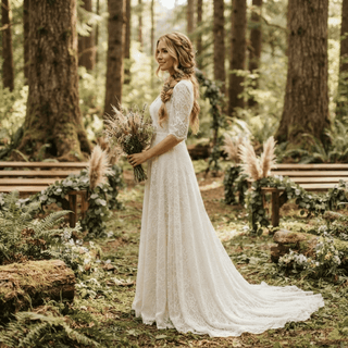 Dreamy Bohemian Wedding Dress - Diva Melody
