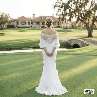 Dreamy Floral Mermaid Wedding Dress - Diva Melody