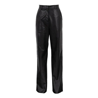 Eco - leather High Waist Fleece Lined Winter Pants Trousers - Diva Melody