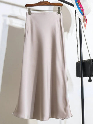 Elastic High Waist Slim Long Skirt - Diva Melody