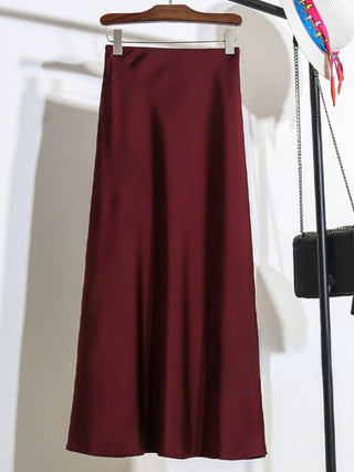 Elastic High Waist Slim Long Skirt - Diva Melody