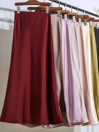 Elastic High Waist Slim Long Skirt - Diva Melody