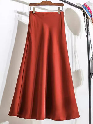 Elastic High Waist Slim Long Skirt - Diva Melody