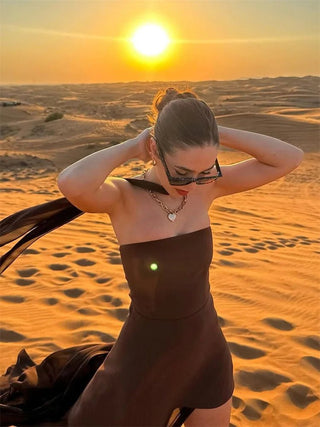 Elegant Backless Slim Fit Party Dress - Diva Melody