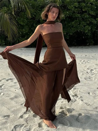 Elegant Backless Slim Fit Party Dress - Diva Melody