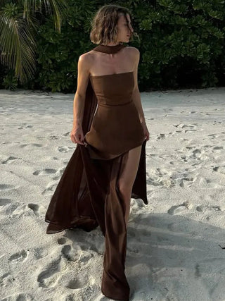 Elegant Backless Slim Fit Party Dress - Diva Melody