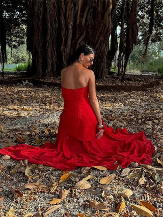 Elegant Backless Slim Fit Party Dress - Diva Melody