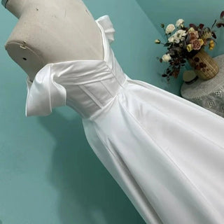 Elegant Cap Sleeve Wedding Dress - Diva Melody