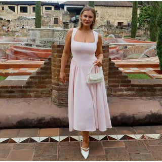 Elegant & Casual Pleated A - Line Dress - Diva Melody