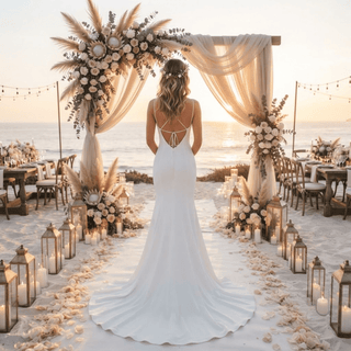 Elegant Crepe Modern Bridal Gown - Diva Melody