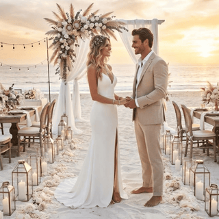 Elegant Crepe Modern Bridal Gown - Diva Melody