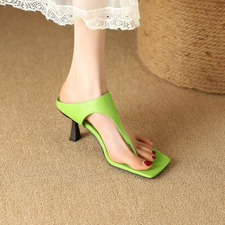 Elegant flip flops Slippers High Heels Mules - Diva Melody