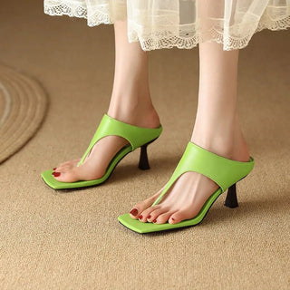 Elegant flip flops Slippers High Heels Mules - Diva Melody