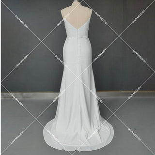 Elegant Front Slit Bridal Dress - Diva Melody