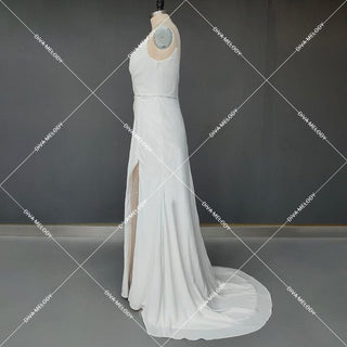 Elegant Front Slit Bridal Dress - Diva Melody