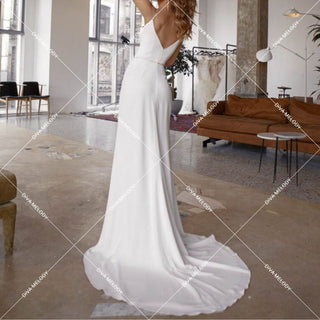 Elegant Front Slit Bridal Dress - Diva Melody