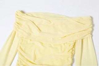 Elegant Full Sleeve Ruched Mini Dress - Diva Melody