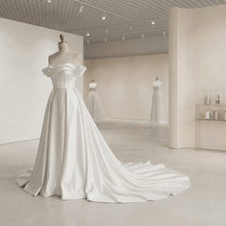 Elegant High-end Satin Wedding Dress - Diva Melody
