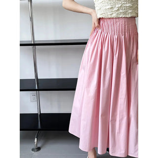 Elegant High Waist Style Pleated A - Line Skirt - Diva Melody