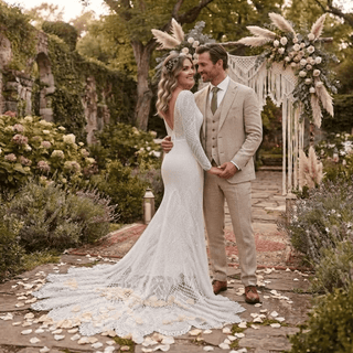 Elegant Lace Bridal Gown - Diva Melody