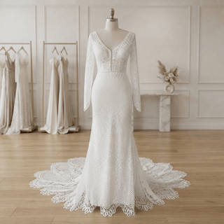 Elegant Lace Bridal Gown - Diva Melody