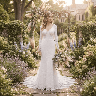Elegant Lace Bridal Gown - Diva Melody
