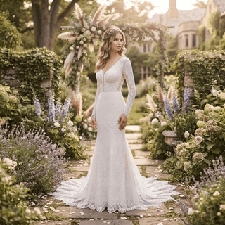 Elegant Lace Bridal Gown - Diva Melody