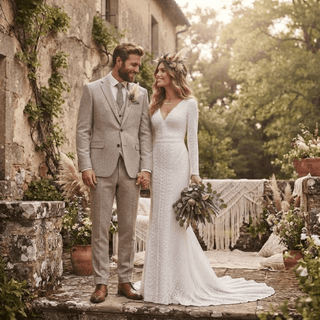 Elegant Lace Mermaid Wedding Dress - Diva Melody