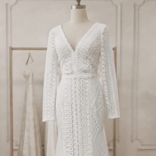 Elegant Lace Mermaid Wedding Dress - Diva Melody