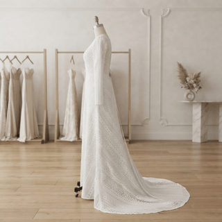 Elegant Lace Mermaid Wedding Dress - Diva Melody