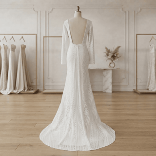 Elegant Lace Mermaid Wedding Dress - Diva Melody