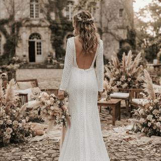 Elegant Lace Mermaid Wedding Dress - Diva Melody