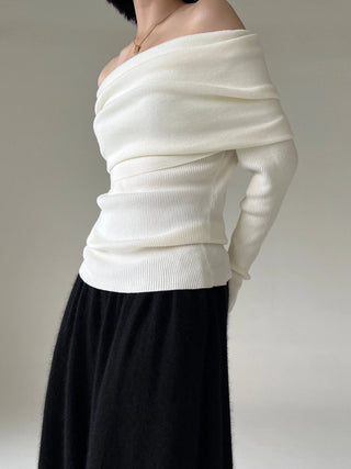 Elegant Off - Shoulder Knitted Top - Diva Melody