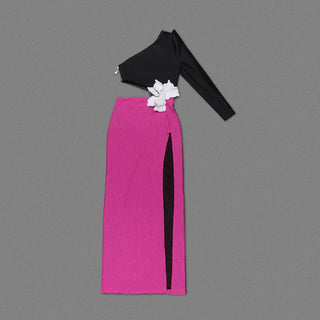 Elegant One - Shoulder Evening Dress - Diva Melody