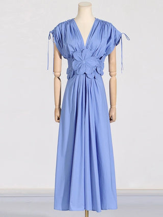 Elegant Patchwork V - Neck Fashion Dress - Diva Melody