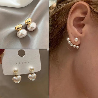 Elegant Pearl Earrings Sweet Accessories - Diva Melody